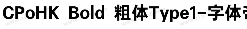 CPoHK Bold 粗体Type1字体转换
